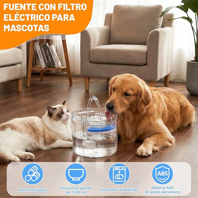 Fuente de Agua Automática para Mascotas 🐾